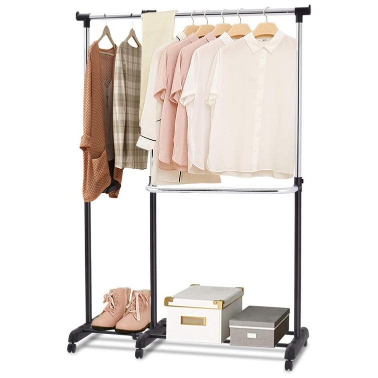 Rebrilliant Croland Adjustable Rolling Clothes Racks Wayfair.co.uk